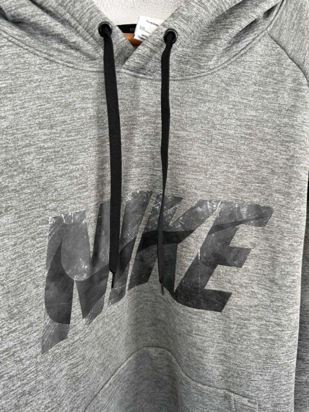 Nike Gray Crewneck Hoodie with Logo - Picture 3 of 7
